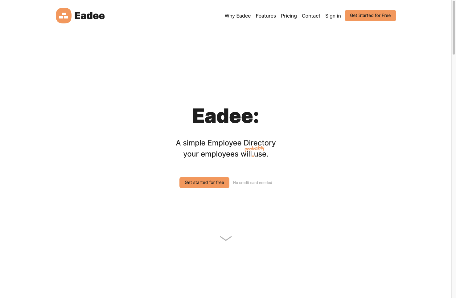 Eadee website screenshot